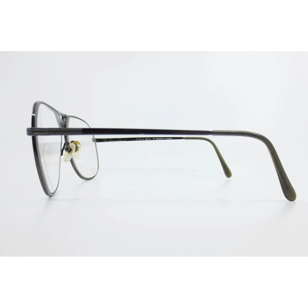 Oleg Cassini OC-233 Gunmetal Titanium Aviator Eyeglasses Frames 60-15-140